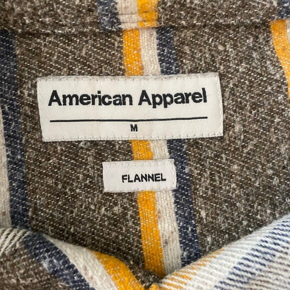 AMERICAN APPAREL FLANNEL SIZE MEDIUM PREOWNED MADE IN USA - Picture 2 of 9